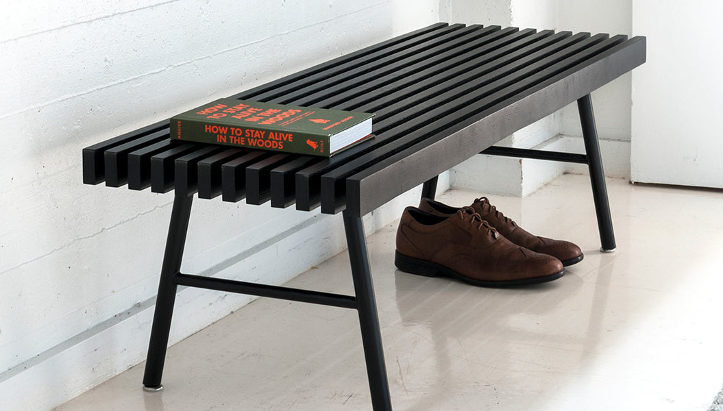 entryway bench black