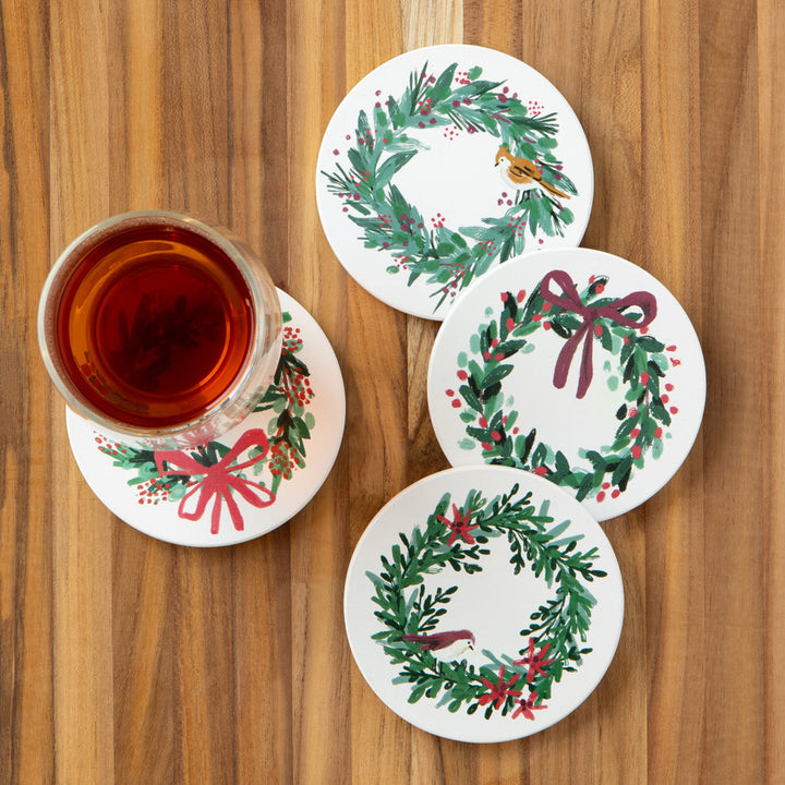 Wreaths Coasters, Set of 4