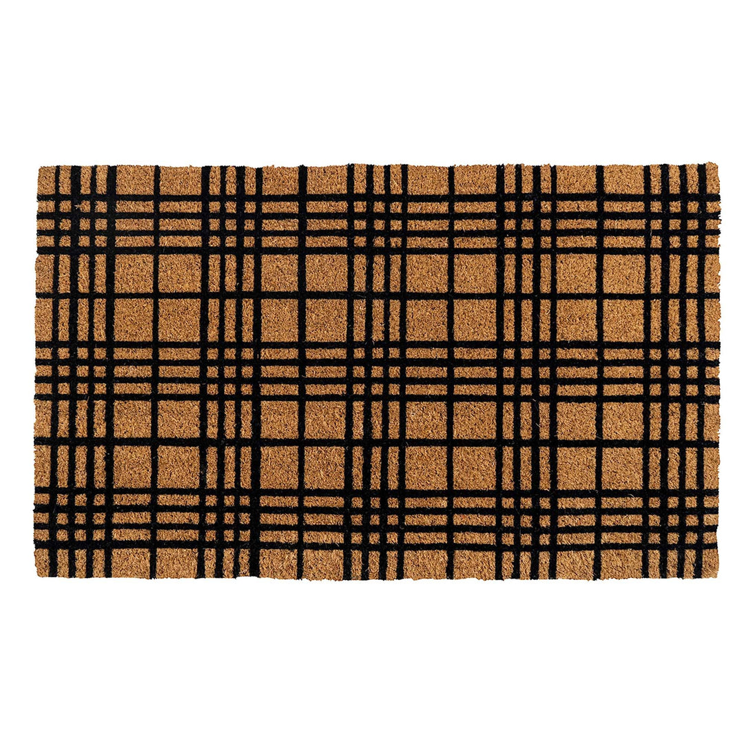 Plaid Coir Doormat