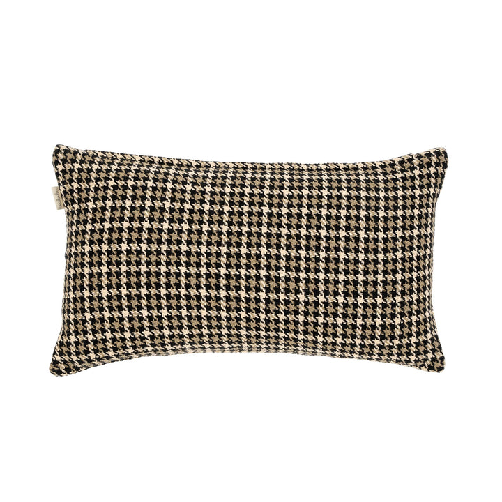 Houndstooth Pillow Brown