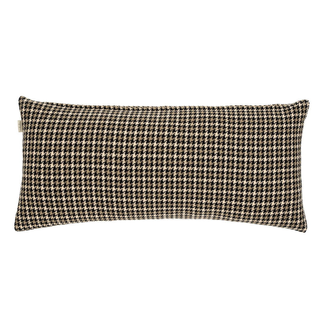 Houndstooth Pillow Brown