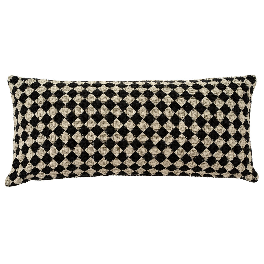 Black Check Weave Cushion