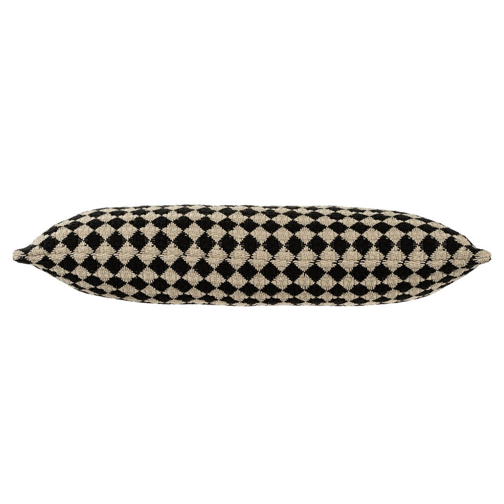 Black Check Weave Cushion