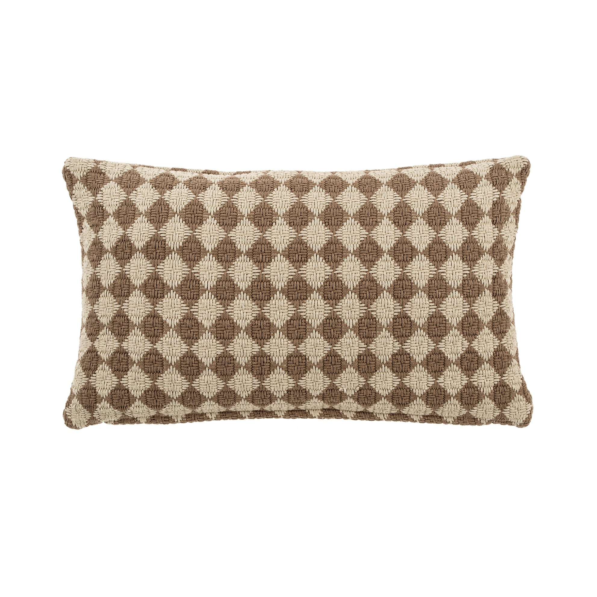 Brown Check Weave Cushion