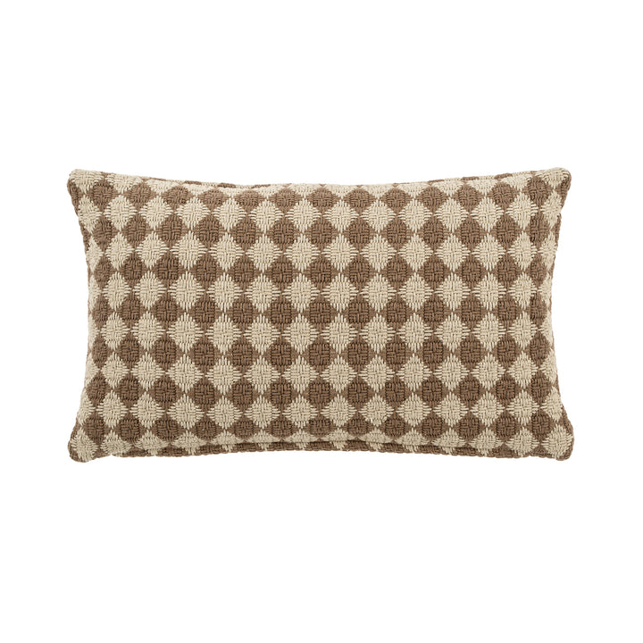 Brown Check Weave Cushion
