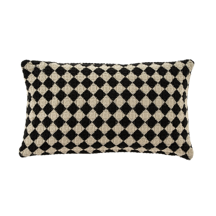 Black Check Weave Cushion