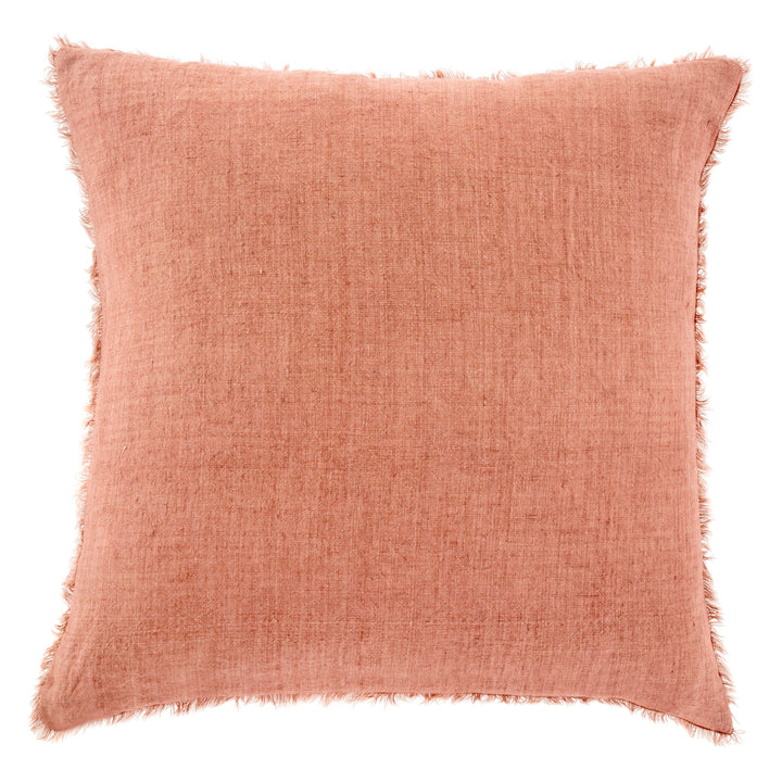 Lina Linen Cushion - Redwood, 24"x24"