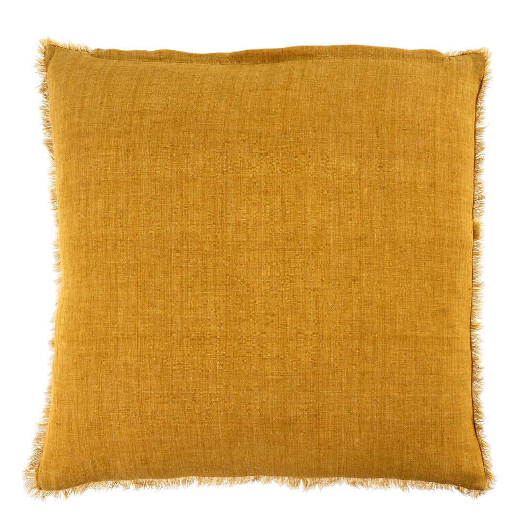 Lina Linen Cushion - Honey, 24"x24"