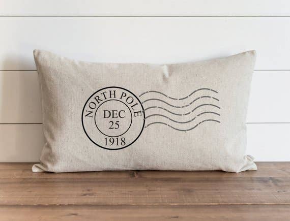 North Pole Stamp Cushion