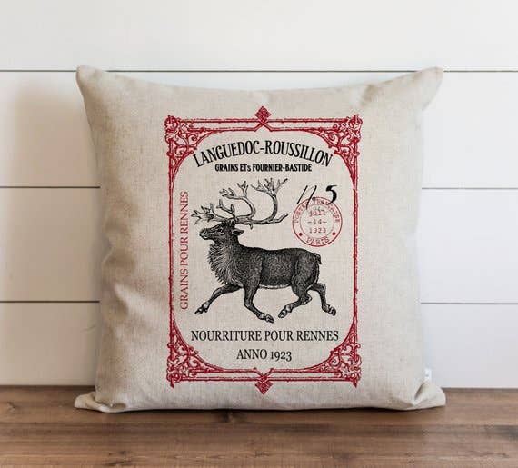 Framed Reindeer Cushion