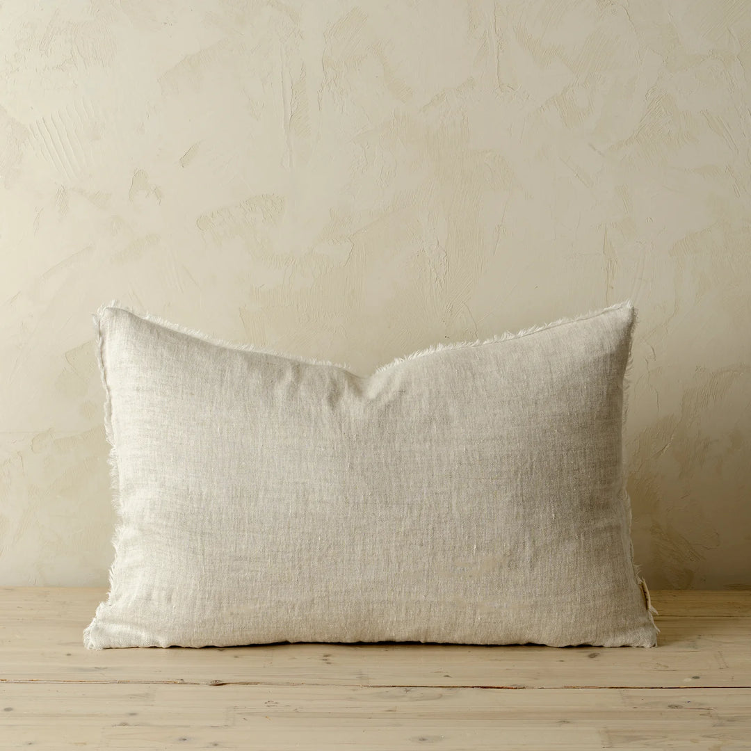 Lina Linen Cushion - Chambray, 16"x24"