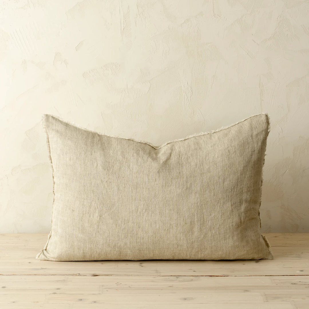 Lina Linen Cushion - Driftwood, 16"x24"