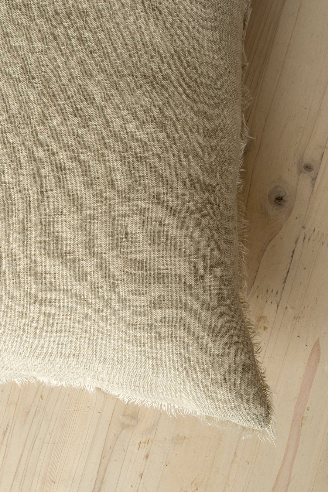 Lina Linen Cushion - Driftwood, 16"x24"