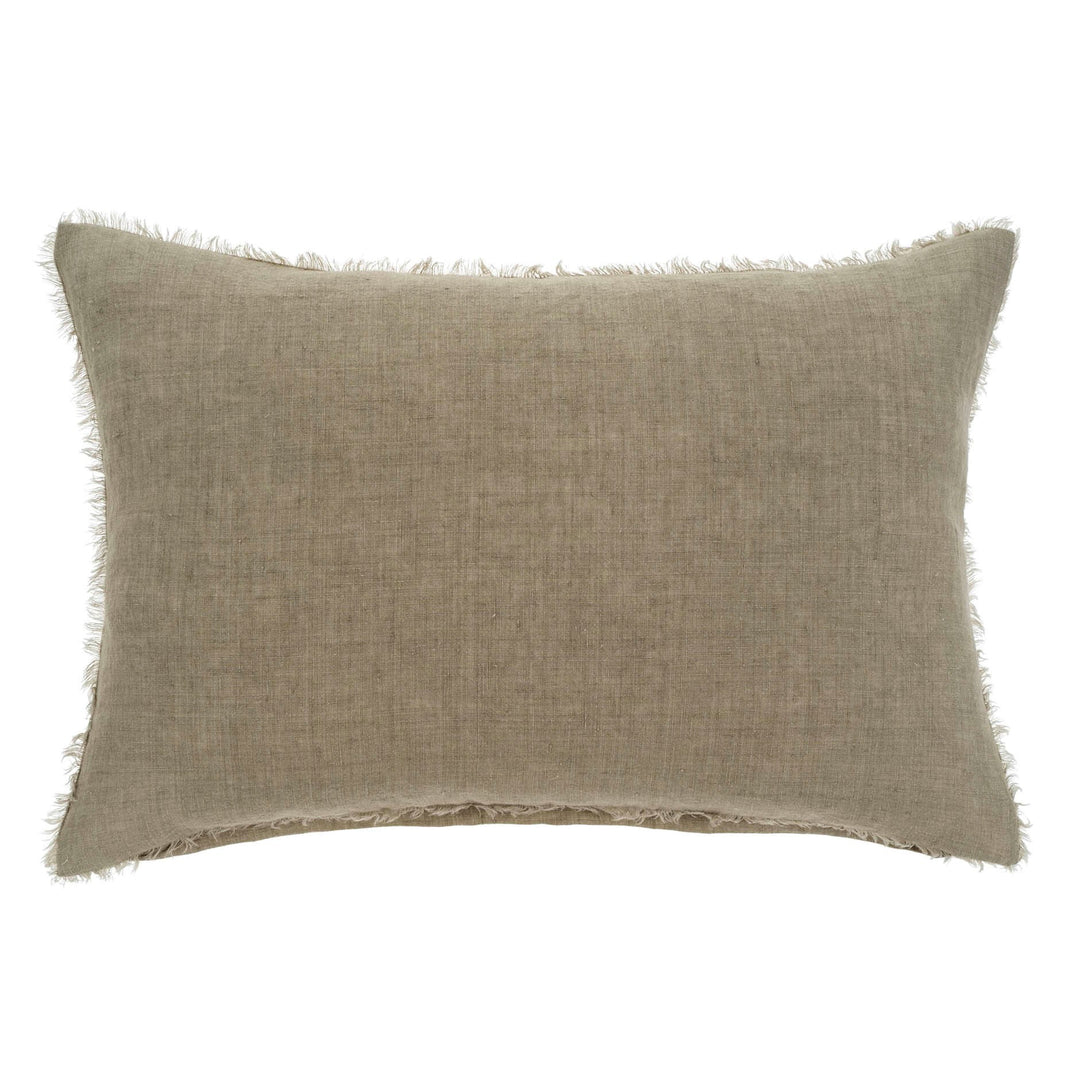 Lina Linen Cushion - Sand, 16"x24"