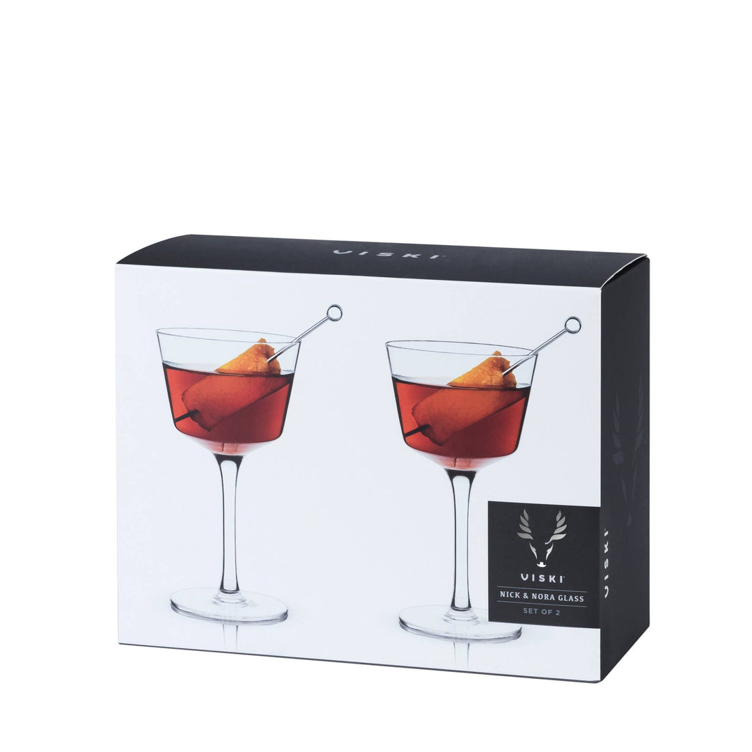 Nick and Nora Crystal Glasses - Set of 2