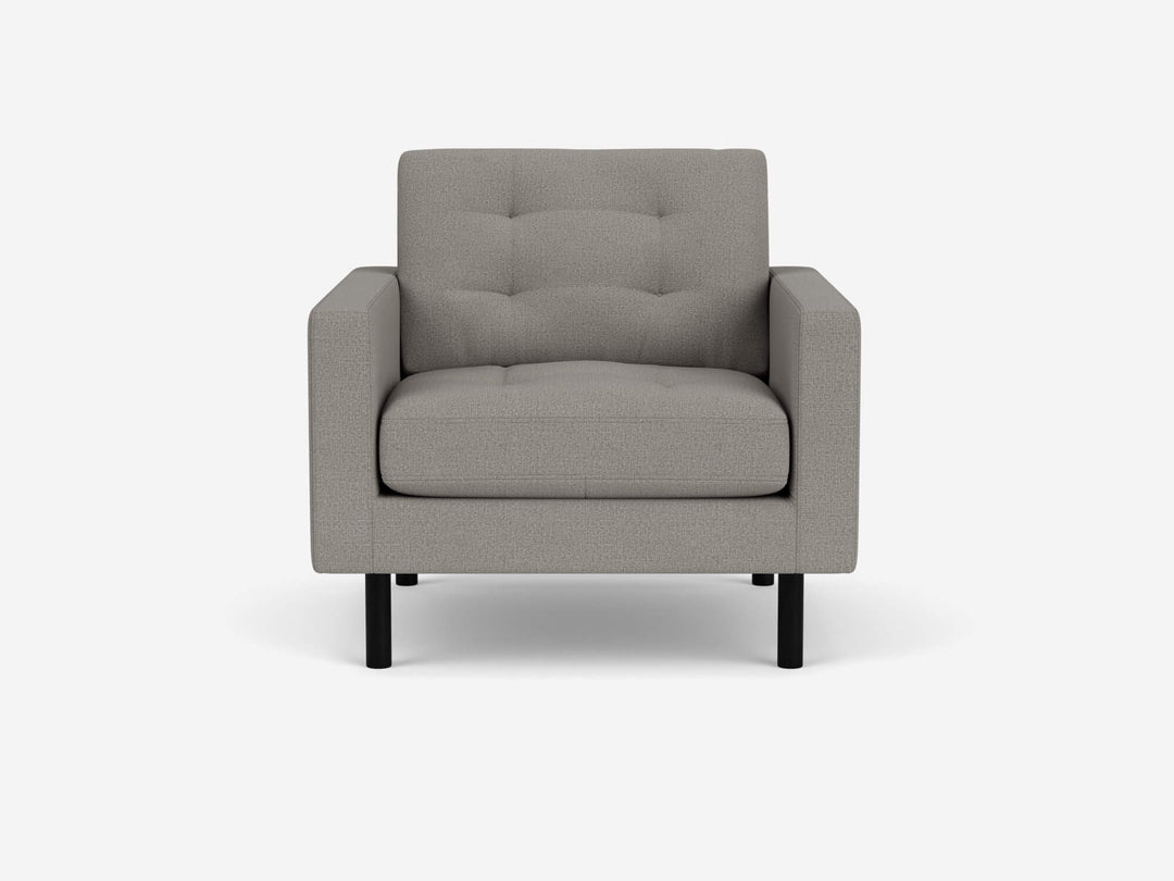 Joan Chair in Panama Grey Fabric