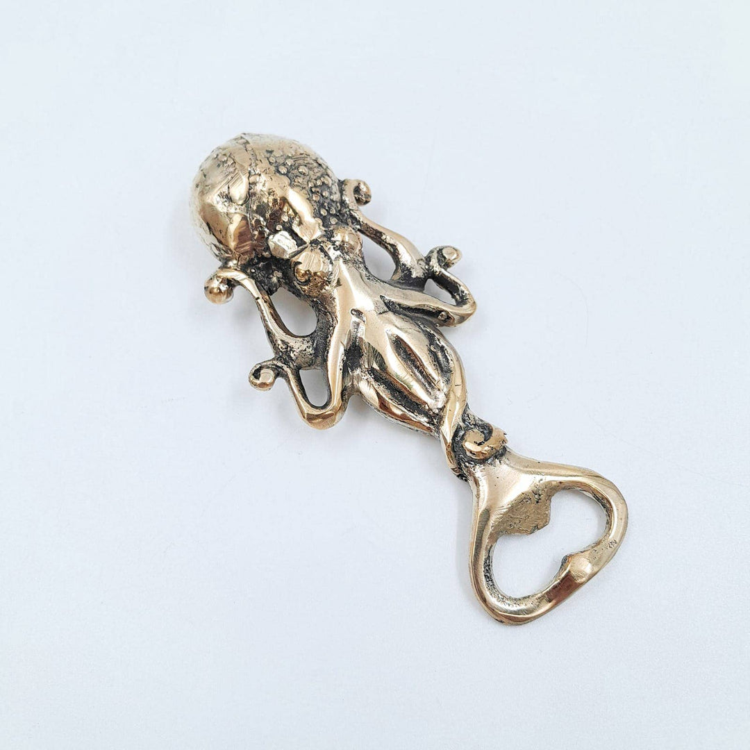 Octopus Brass Bottle Opener