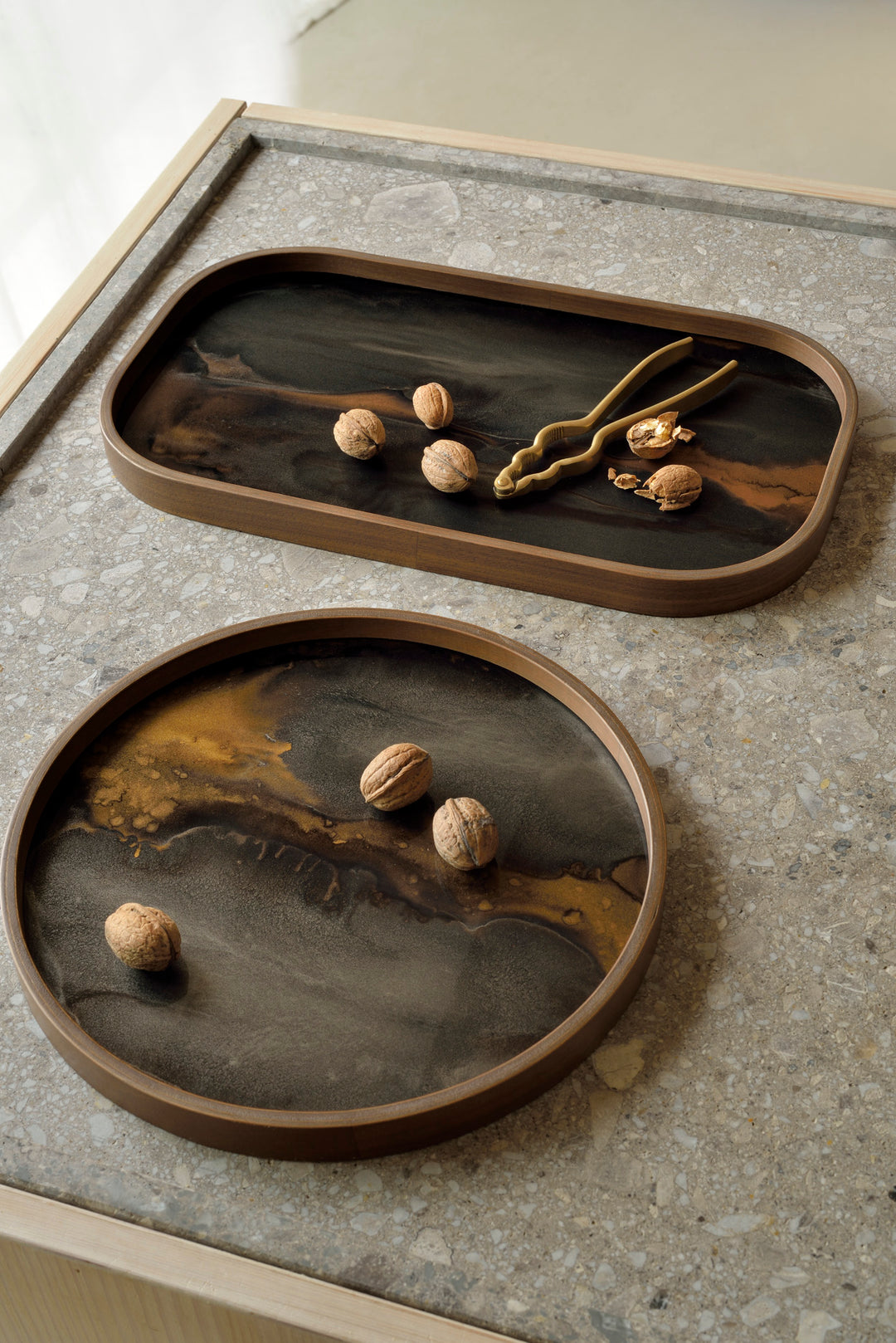 Organic valet tray bronze
