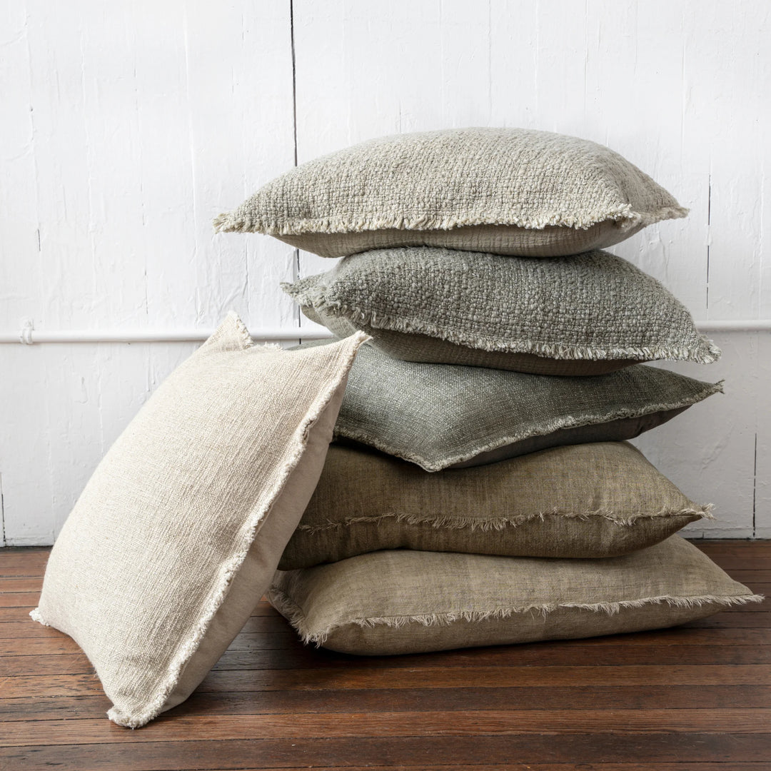 Selena Linen Cushion, Beige