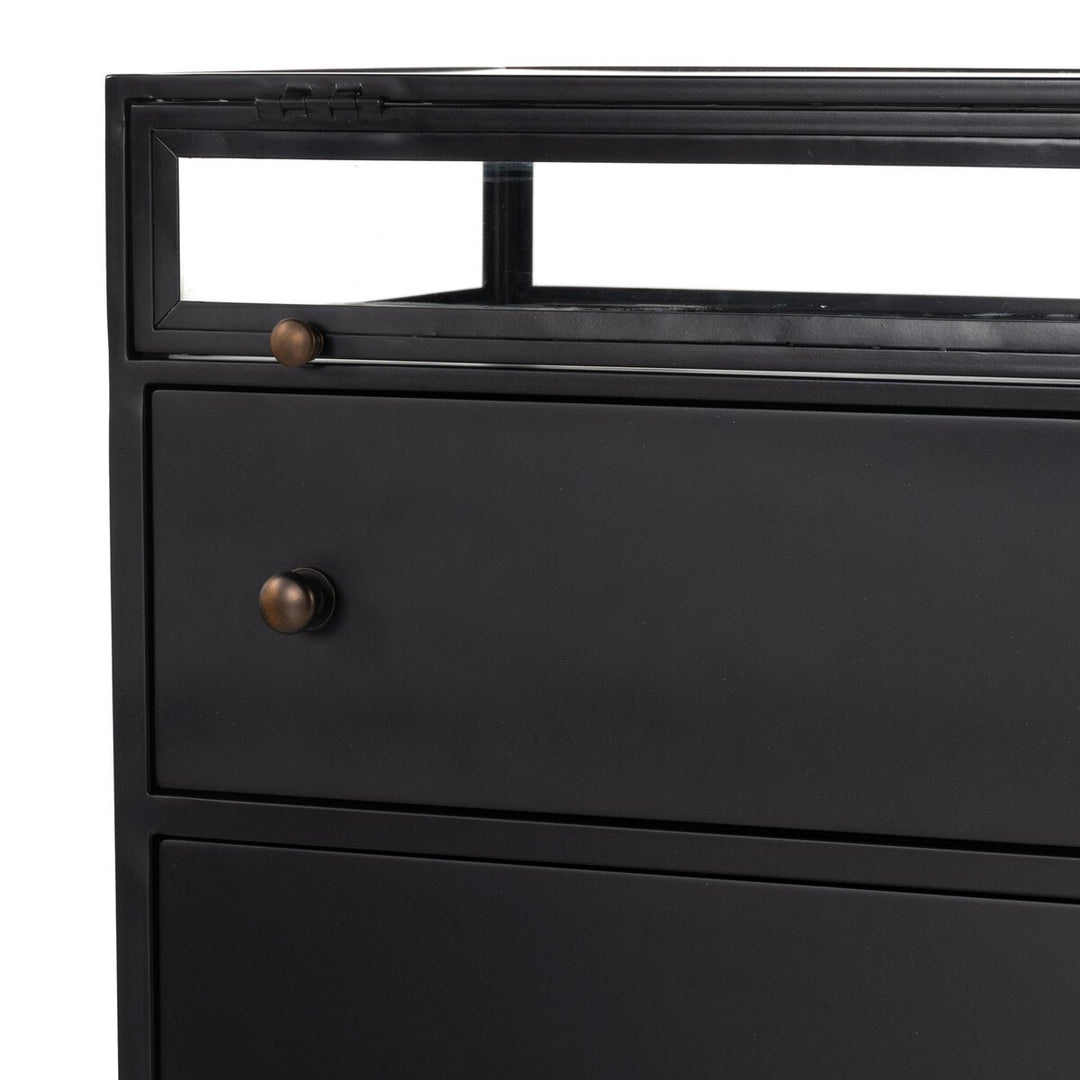 Four Hands Shadow Box Nightstand Top Detail
