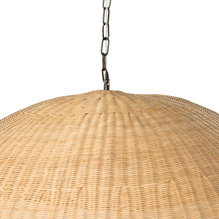 Four Hands Overscale Woven Rattan Pendant Top Material Detail