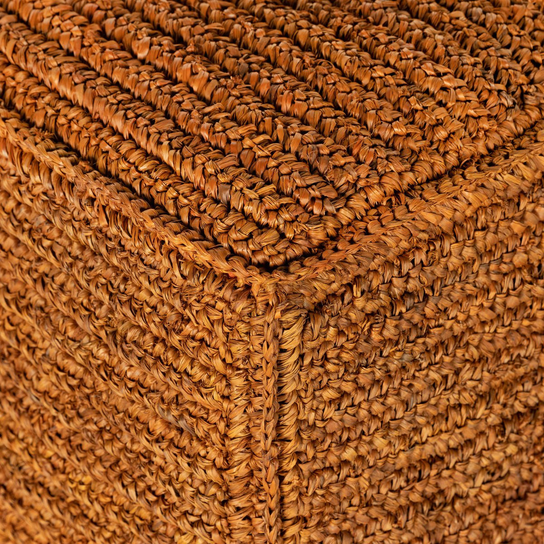 Four Hands Woven Palm Pouf Detail