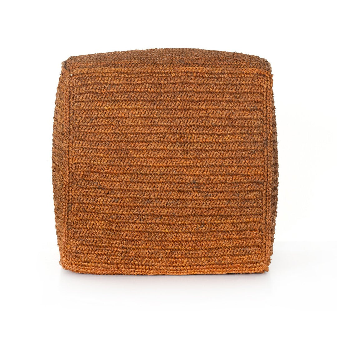 Four Hands Woven Palm Pouf Top