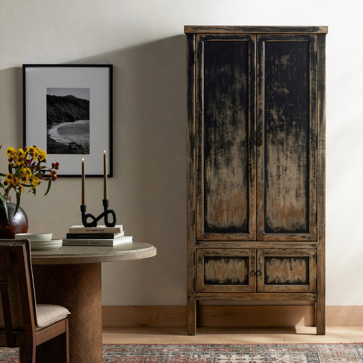 Four Hands Hitchens Cabinet In Dining Room