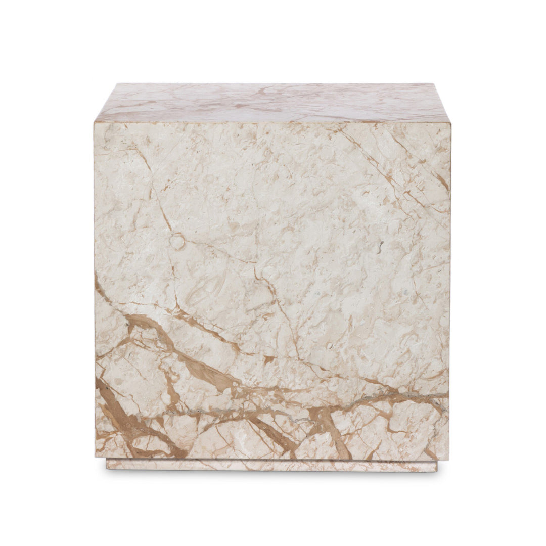 Modern Marble Plinth End Table