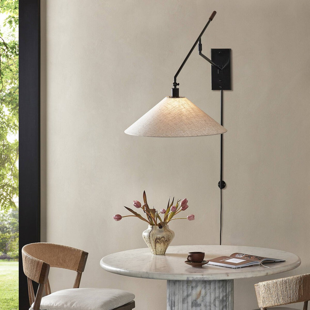 Margaret Plug-In Sconce, Jet Black