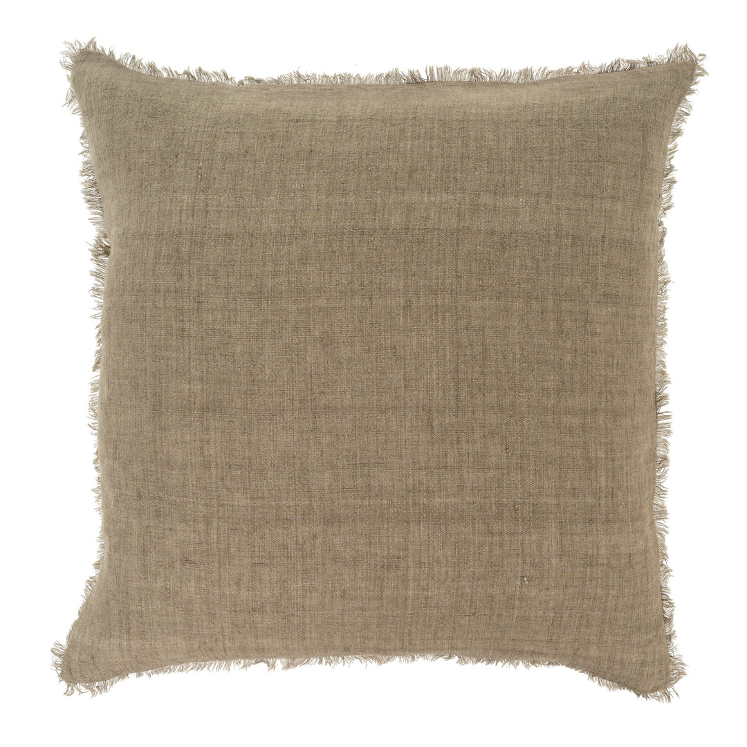 Lina Linen Cushion - Mink, 24"x24"