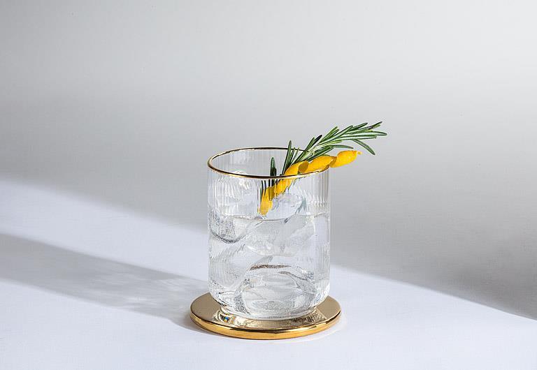Gold Rim Tumbler