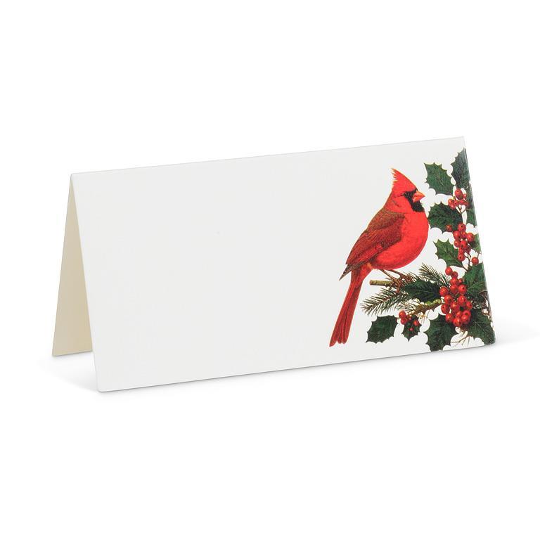 Cardinal & Holly Placecard - Set of 12