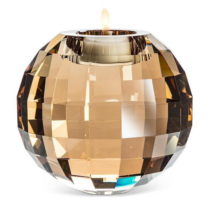 Ball Tealight Holder, Amber