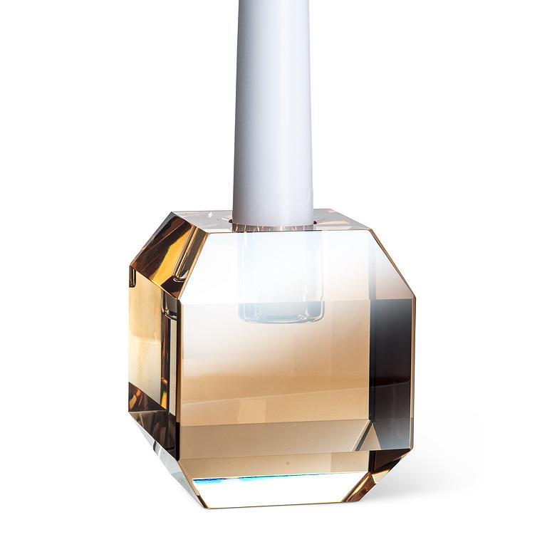 Cube Taper Holder, Amber