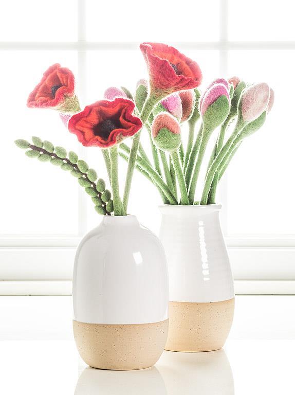 Shiny & Matte Vase 7.5"H