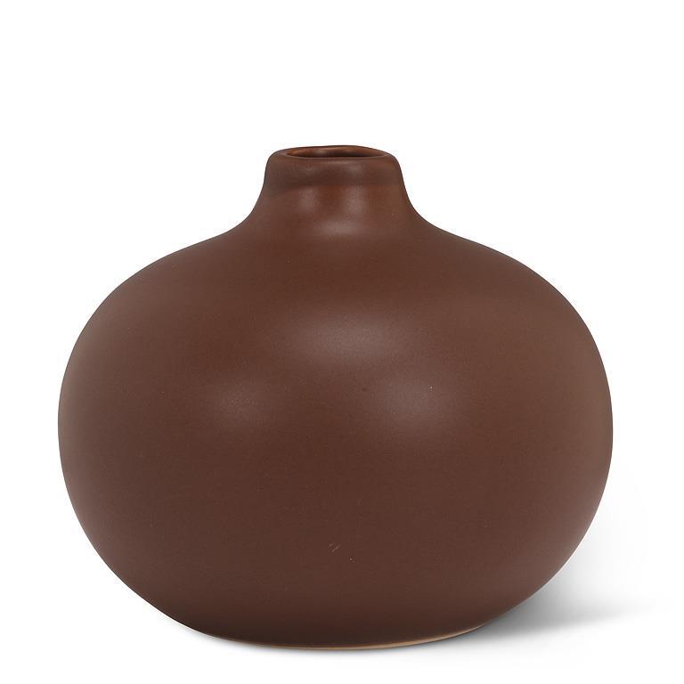 Ball Bud Vase, Brown
