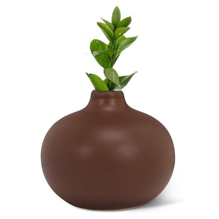 Ball Bud Vase, Brown