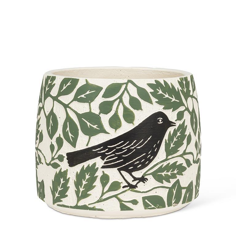 Crow & Leaves Planter