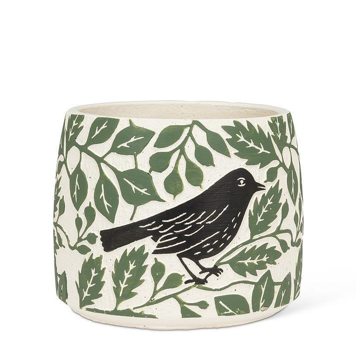 Crow & Leaves Planter