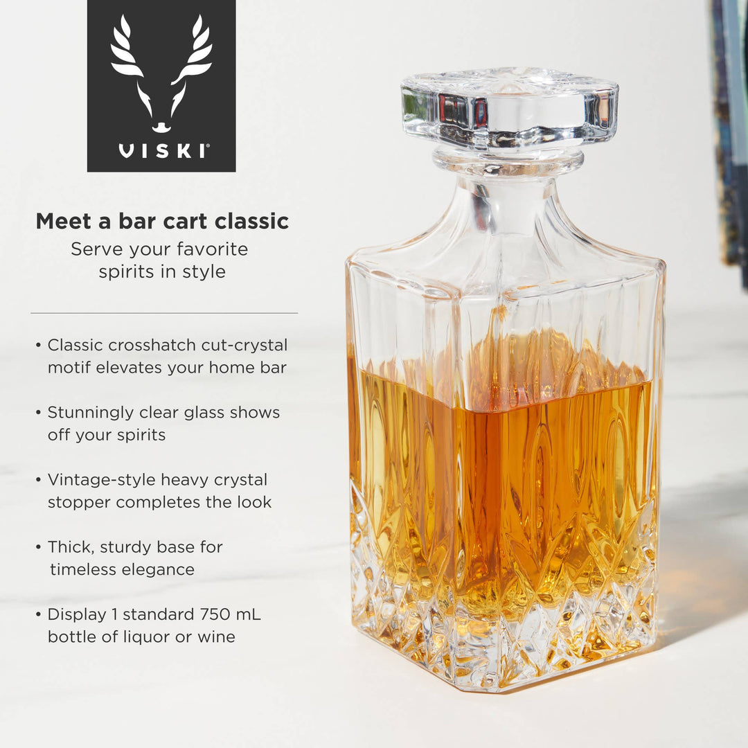 Admiral Crystal Whiskey Decanter Set