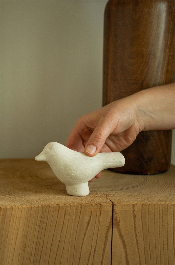 Paper Mache Bird Statuette