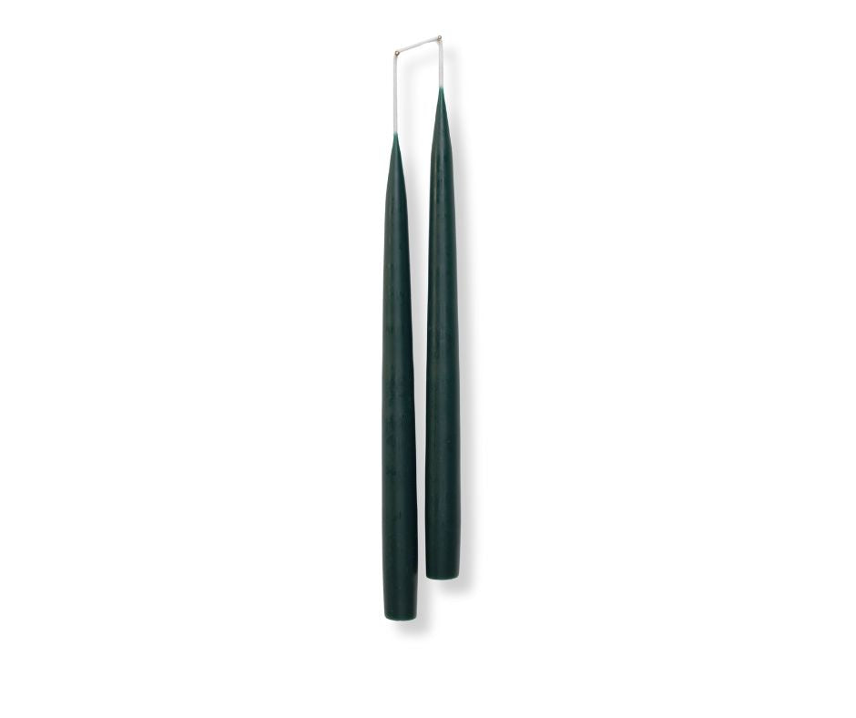 Twilight Taper Candle set of 2 - 12" Forest Green