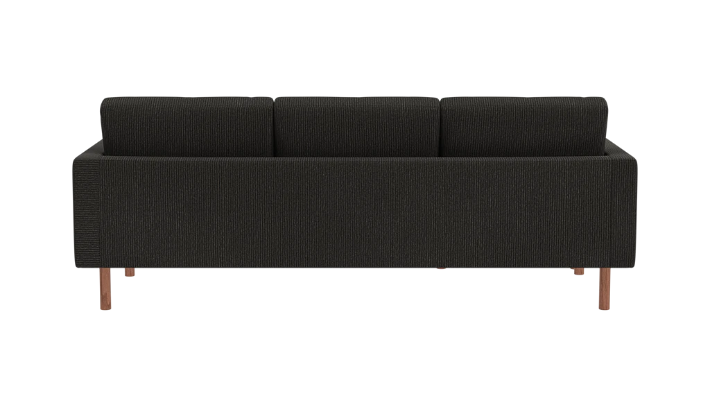Joan 2-Piece Sectional Sofa with Extended Seat - Panama Natural - Walnut Legs