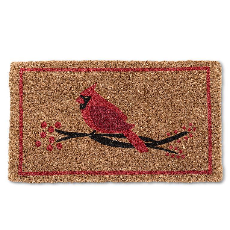 Cardinal on Branch Doormat