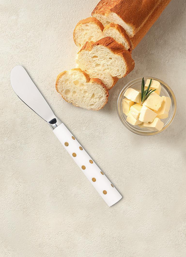 Pate Spreader with Gold Dots