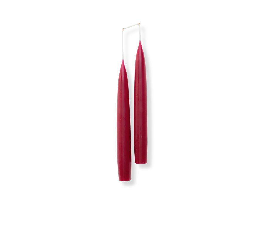 Twilight Taper Candle set of 2 - 8" Burgundy