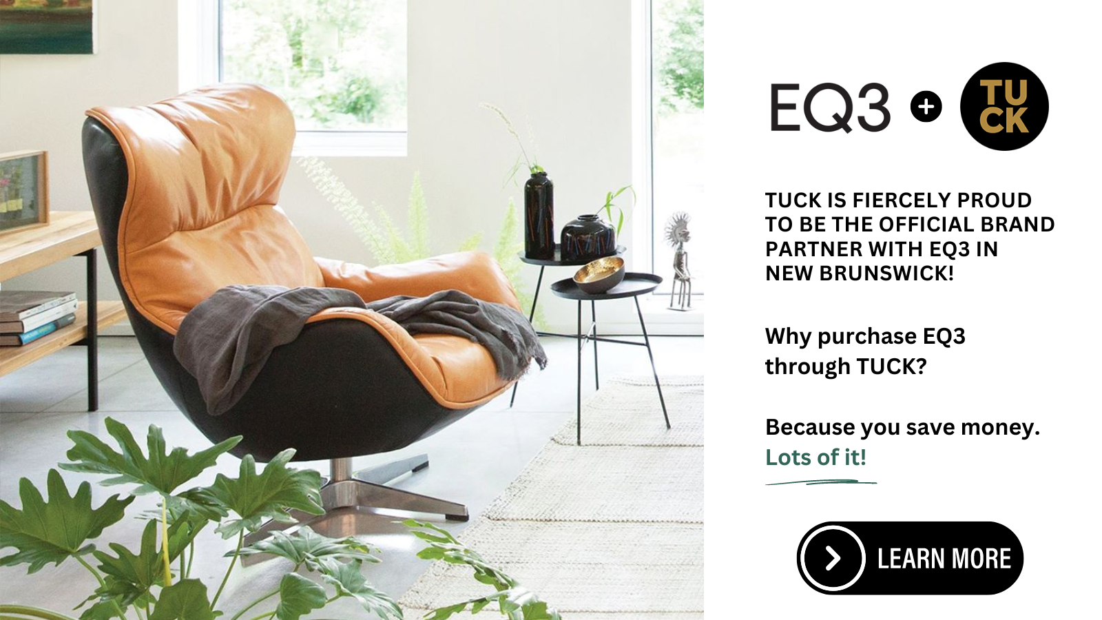 Purchase your EQ3 Occasional chair(s) through Tuck & Save Money!