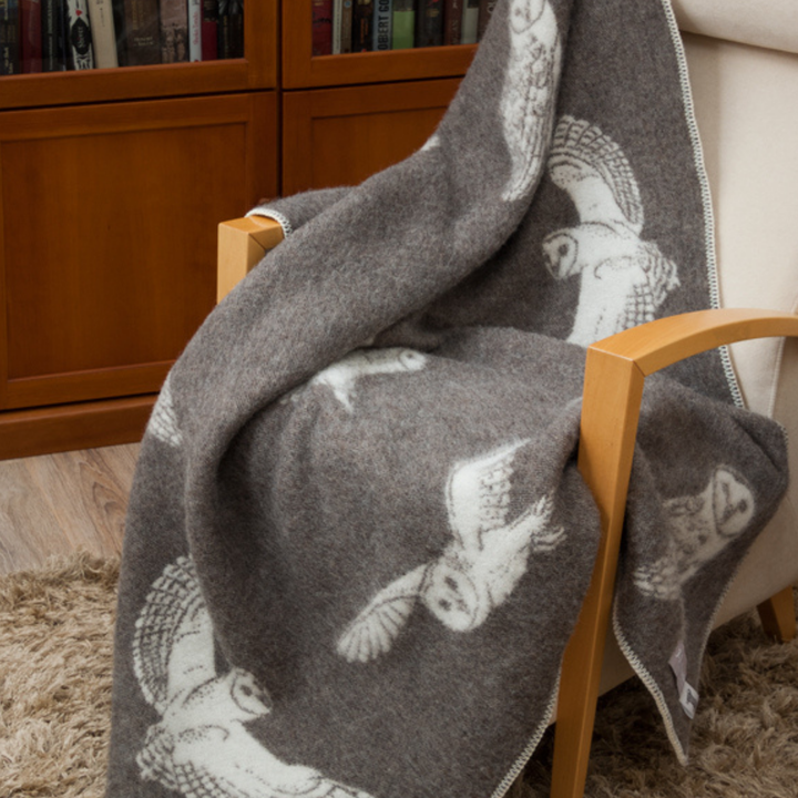 Owl Wool Blanket