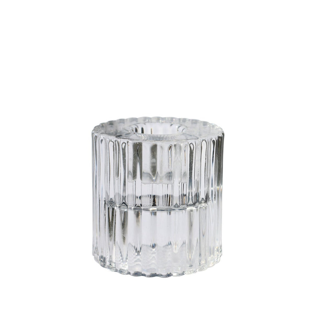 Rillo Candle Holder - Small, Clear